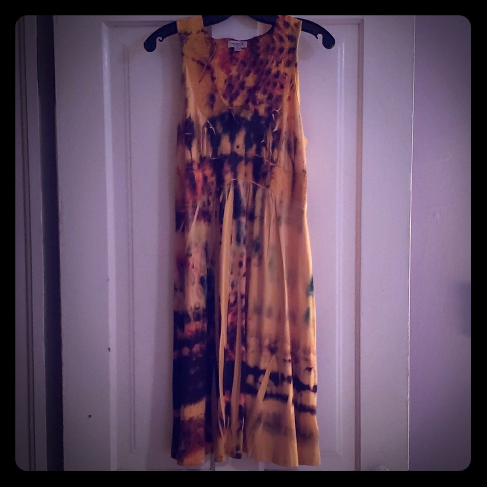 One World Live and Let Live Tie Dye Dress